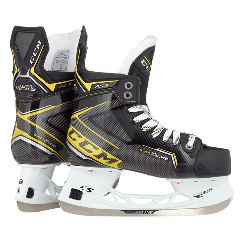 Super Tacks AS3 Hockey Skates – Junior 3 D Black/Black/White