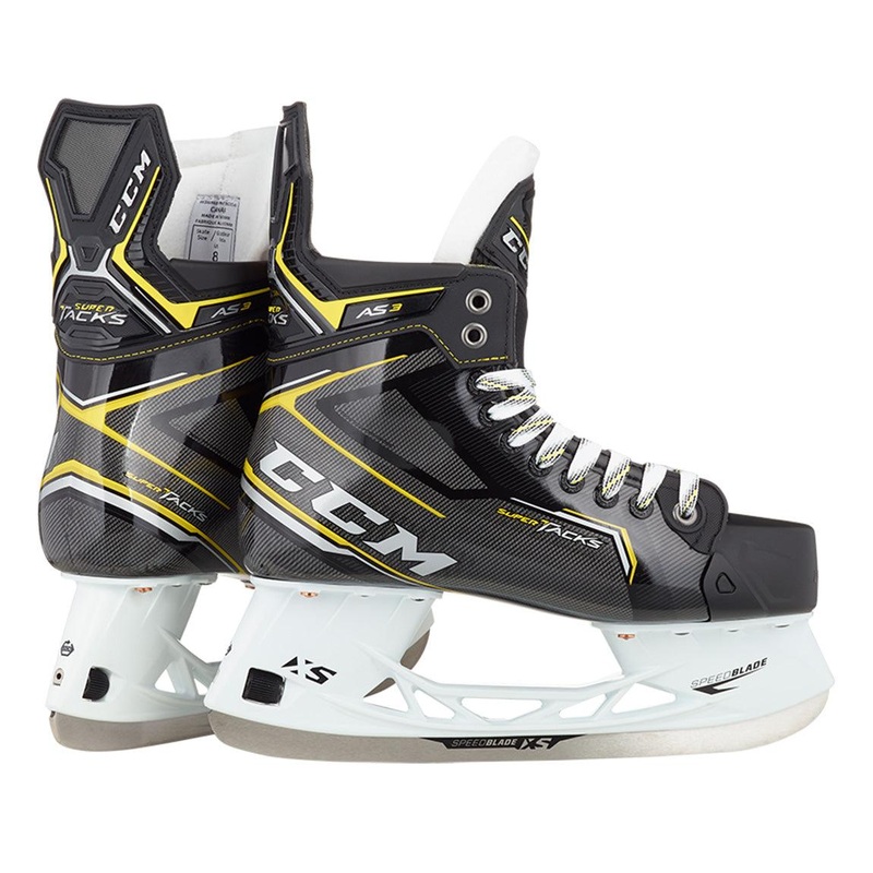 Super Tacks AS3 Hockey Skates – Senior 6 EE Black/Black/White