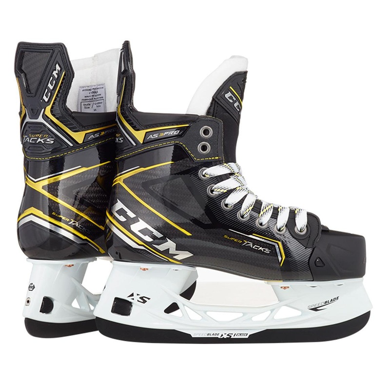 Super Tacks AS3 Pro Hockey Skates – Junior 3 D Black/Black/White
