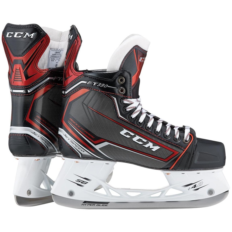 Jetspeed FT390 Player Skates – Senior 6 D Black/Black/White