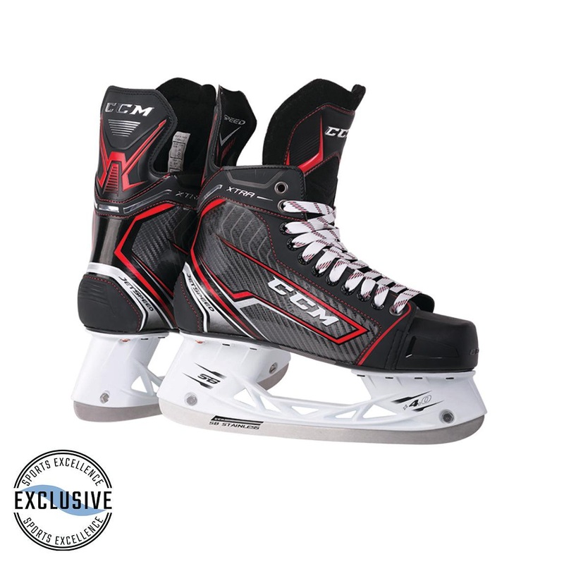 Jetspeed XTRA Player Skates – Senior 6 EE Black/Black/White