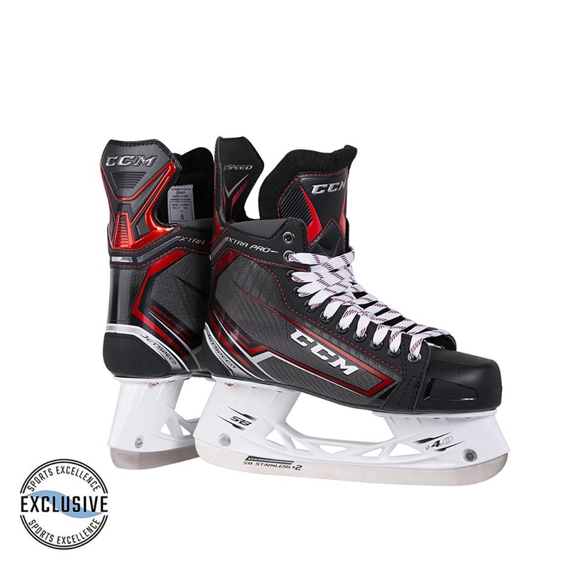 Jetspeed XTRA Pro Player Skates  – Senior 6 D Black/Black/White