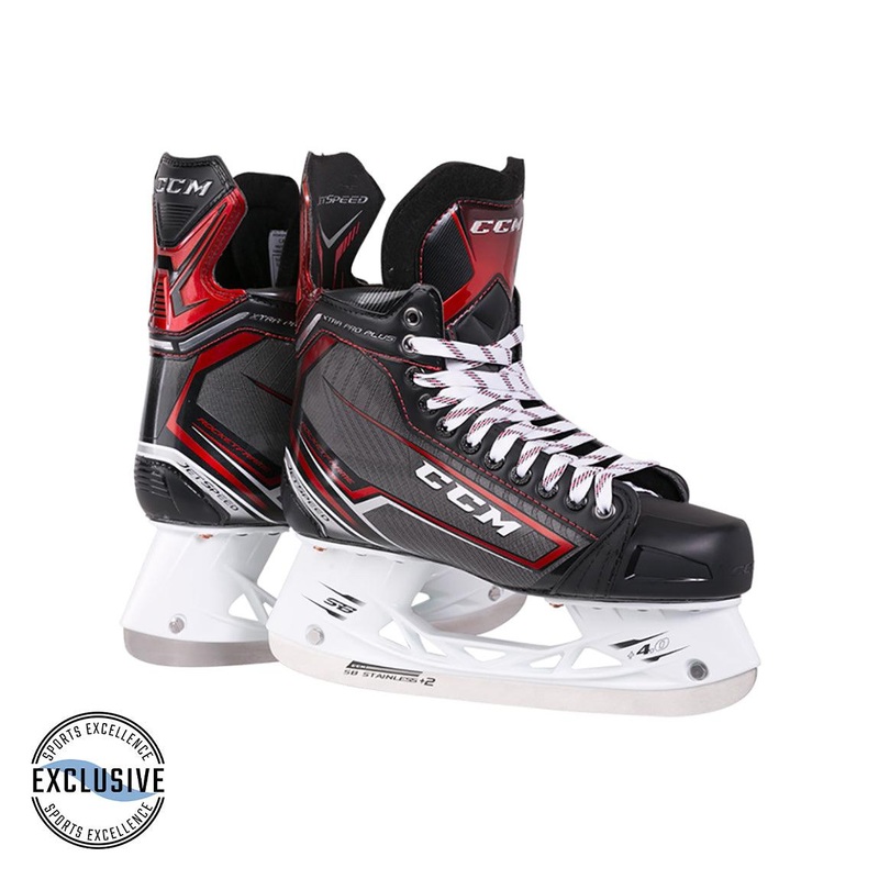Jetspeed XTRA Pro Plus Player Skates  – Senior 6 D Black/Black/White