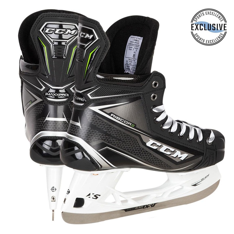 Ribcor Maxx Pro Player Skates  – Senior 6 EE Black/Black/White