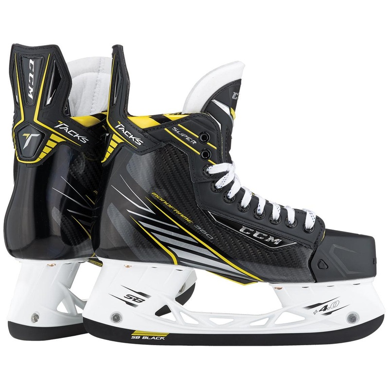 Super Tacks Player Skates – Senior 6 D Black/Black/White
