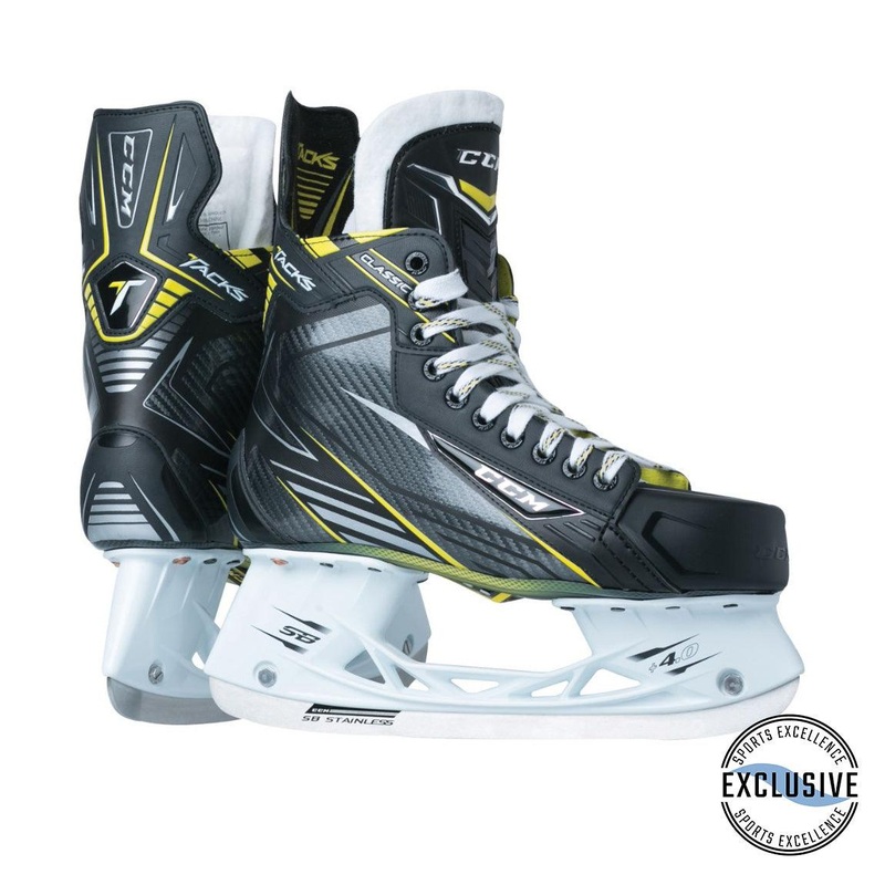 Tacks Classic Player Skates – Junior 1 EE Black/Black/White