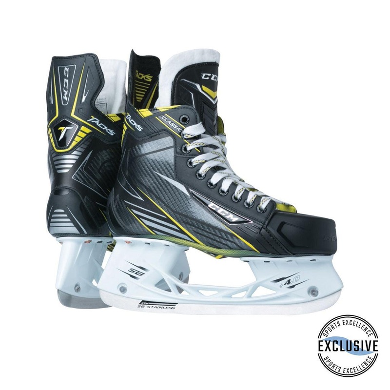 Tacks Classic Player Skates – Senior 6 EE Black/Black/White
