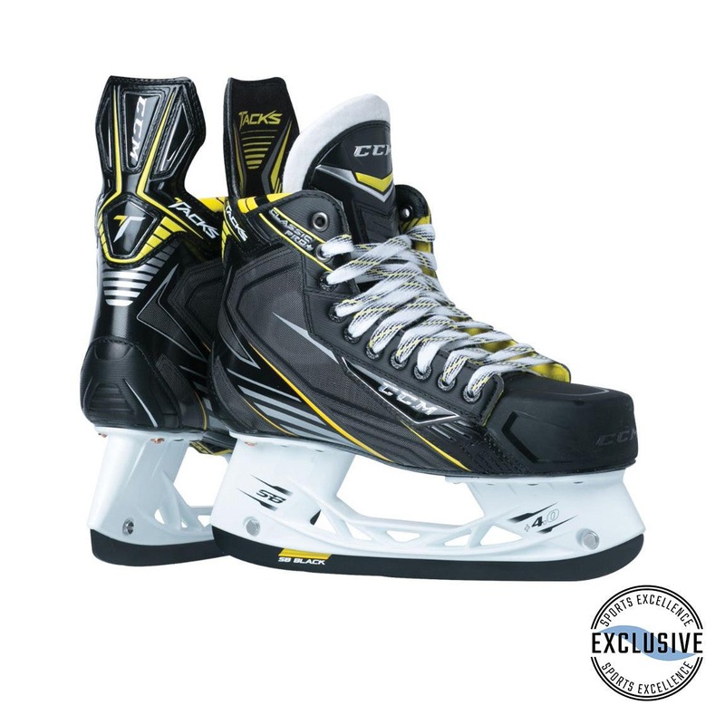 Tacks Classic Pro Plus Player Skates  – Junior 1 D Black/Black/White