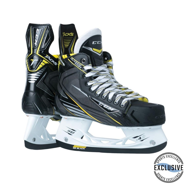 Tacks Classic Pro Plus Player Skates  – Senior 6 EE Black/Black/White
