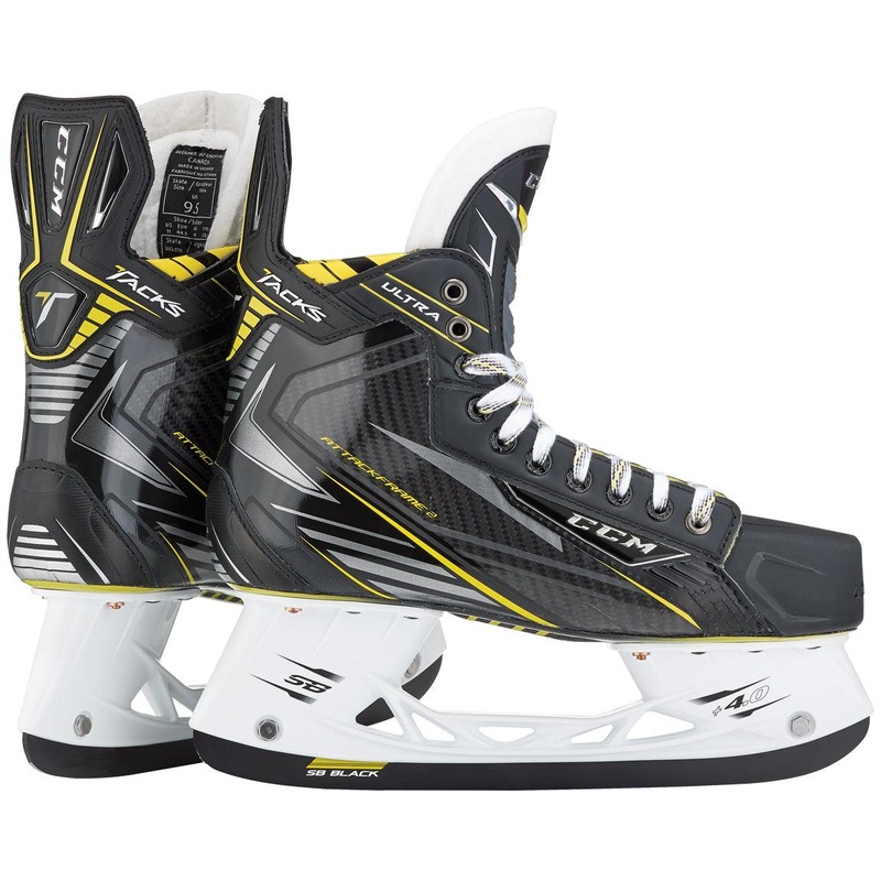 Ultratacks Player Skates – Senior 6 D Black/Black/White