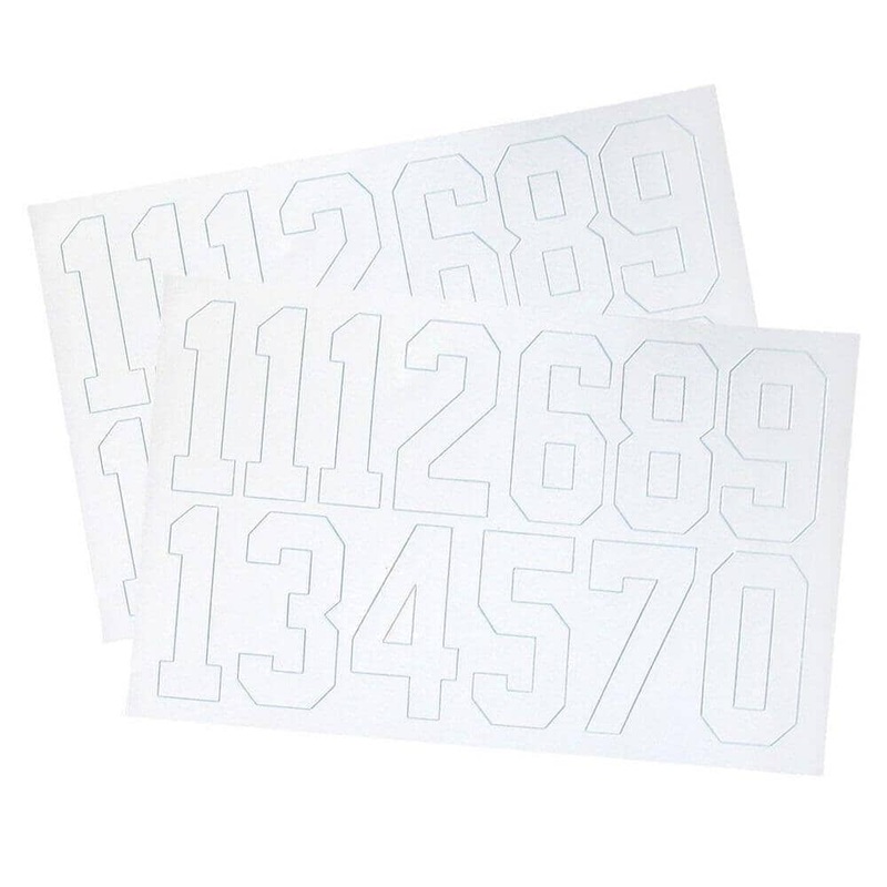 A&R Number Decals White