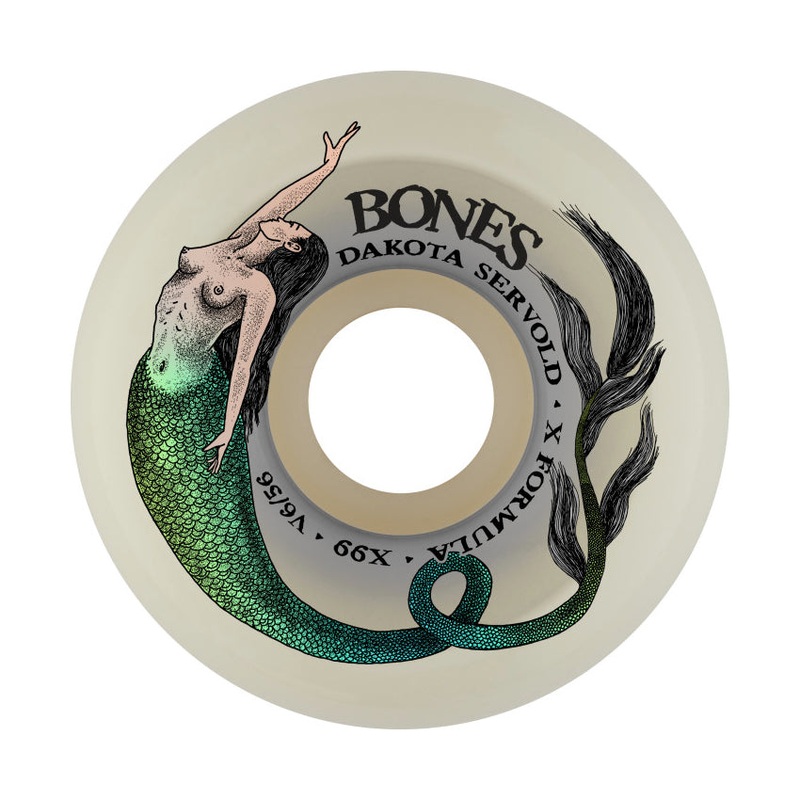 Bones X Formula Servold Mermaid V6 Wide-cut Skateboard Wheels – 56mm 99a