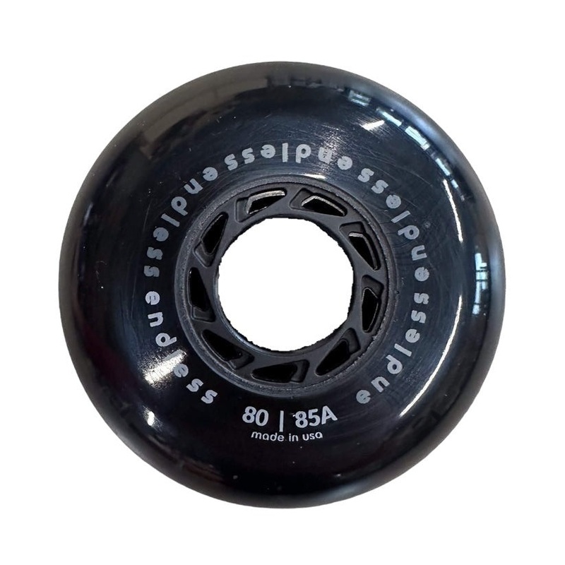Endless Black 80mm Wheels with ILQ 9 Classic plus bearings – Set of 4