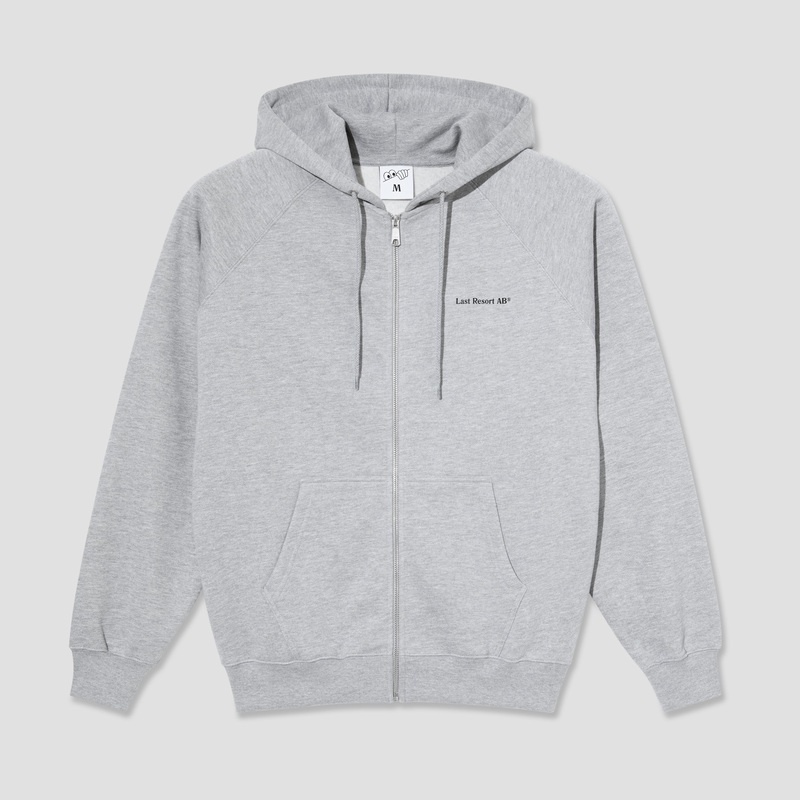 Last Resort AB Atlas Monogram Zip Hoodie Heather Grey Small