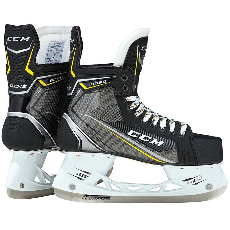 Tacks 9060 Hockey Skates – Senior 6 EE Black/Black/White