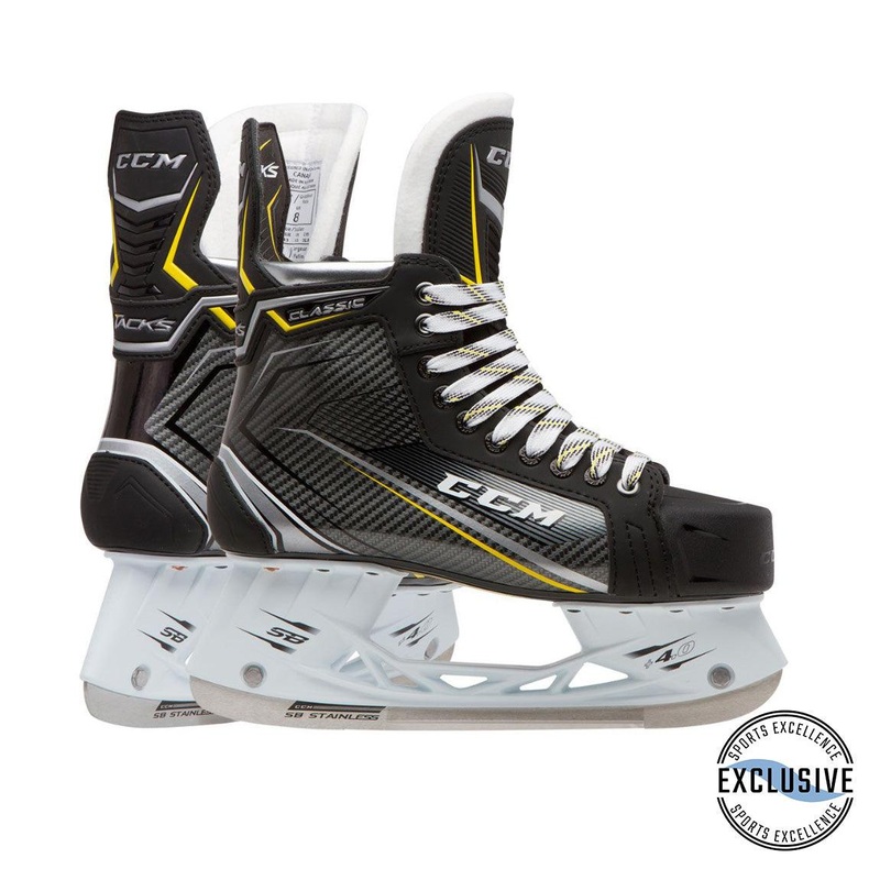 Tacks Classic Hockey Skates – Senior 6 EE Black/Black/White