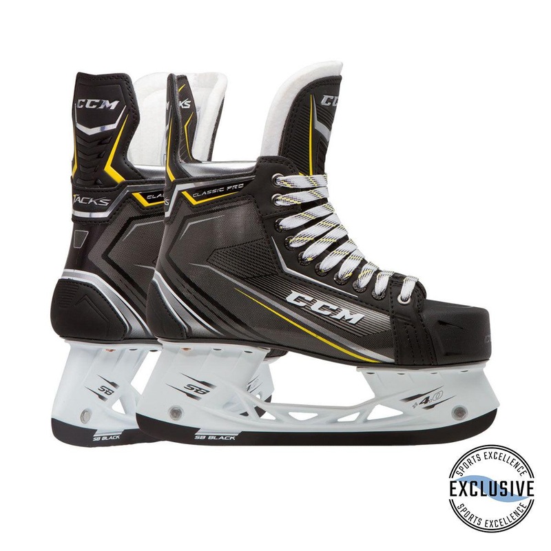 Tacks Classic Pro Hockey Skates – Youth 8 D Black/Black/White