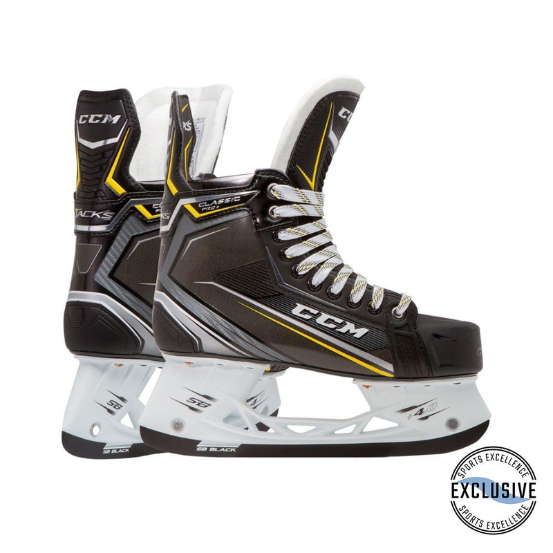 Tacks Classic Pro Plus Hockey Skates – Junior 1.5 D Black/Black/White