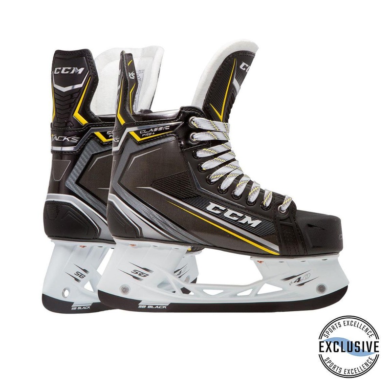 Tacks Classic Pro Plus Hockey Skates – Senior 6 EE Black/Black/White