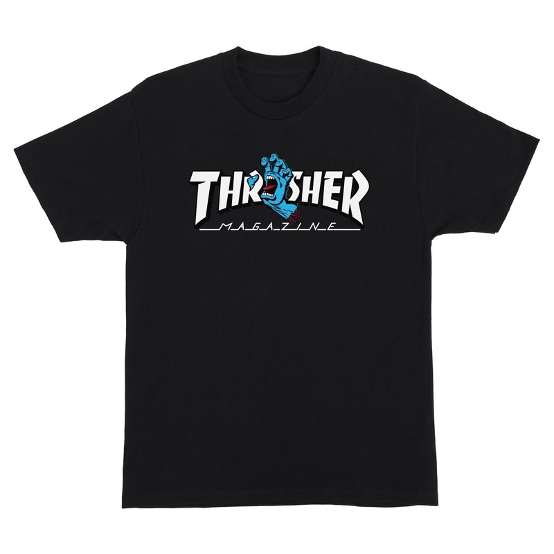 Santa Cruz X Thrasher Screaming Logo T Shirt – Black S
