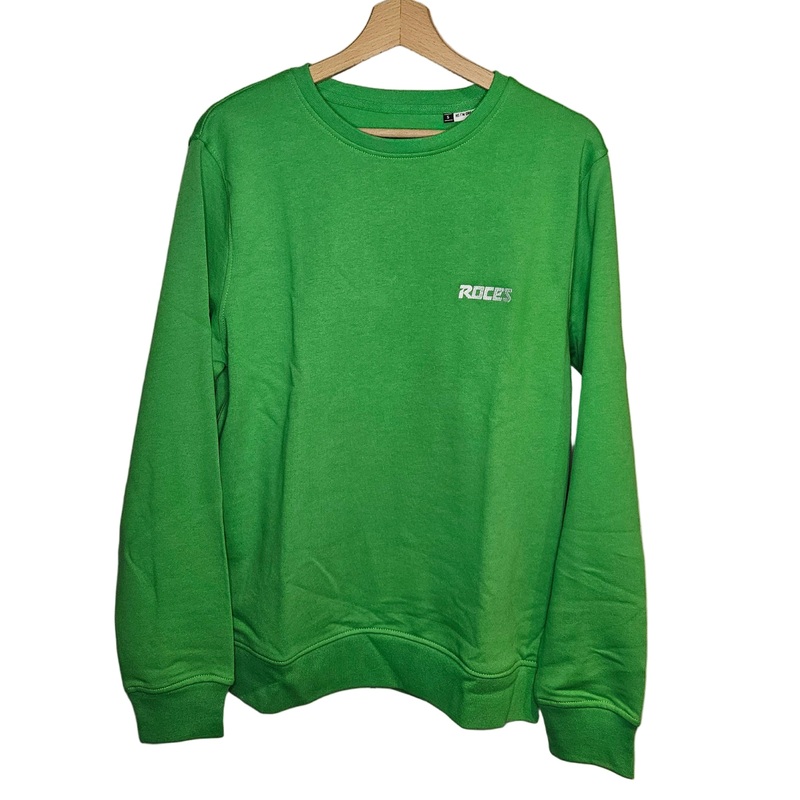 Organic crewneck sweatshirt green S