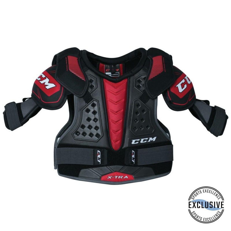 XTRA Shoulder Pads – Junior S Black/Black/White