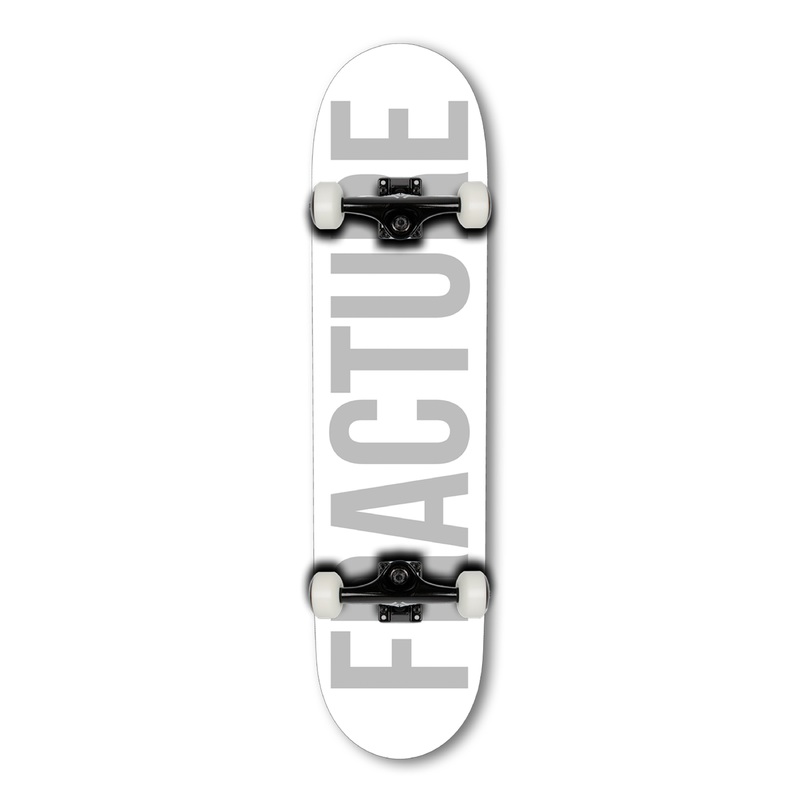 Fracture Fade White Skateboard – 8.0″