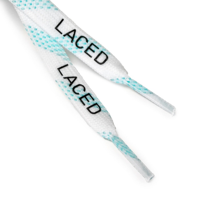 Laces 135cm white blue