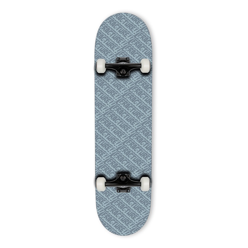 Fracture All Over Comic Grey Skateboard – 8.25″
