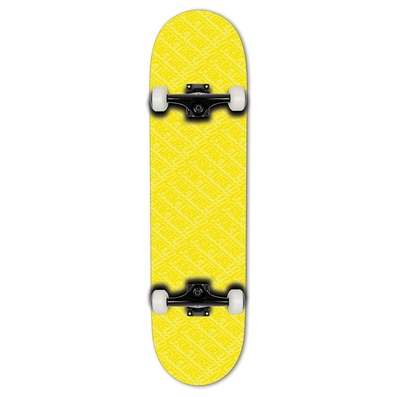 Fracture All Over Comic Yellow Skateboard – 7.75″