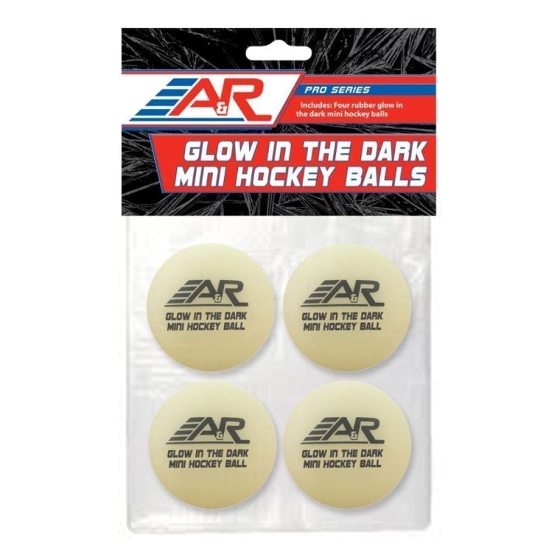 A&R Glow In The Dark Street Hockey Ball – 4 Pack