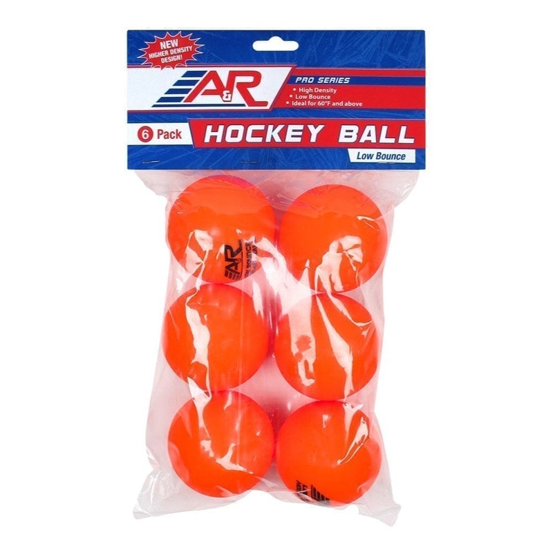 A&R Orange Street Hockey Ball Low Bounce – 6 Pack
