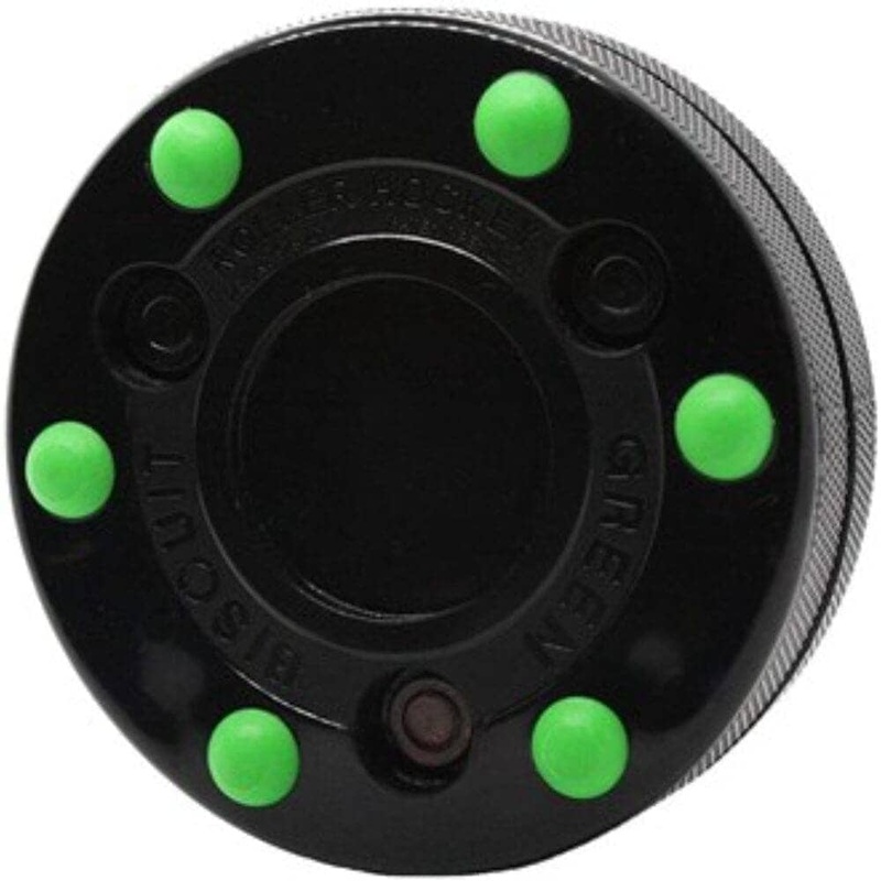 Green Biscuit Roller Hockey Puck