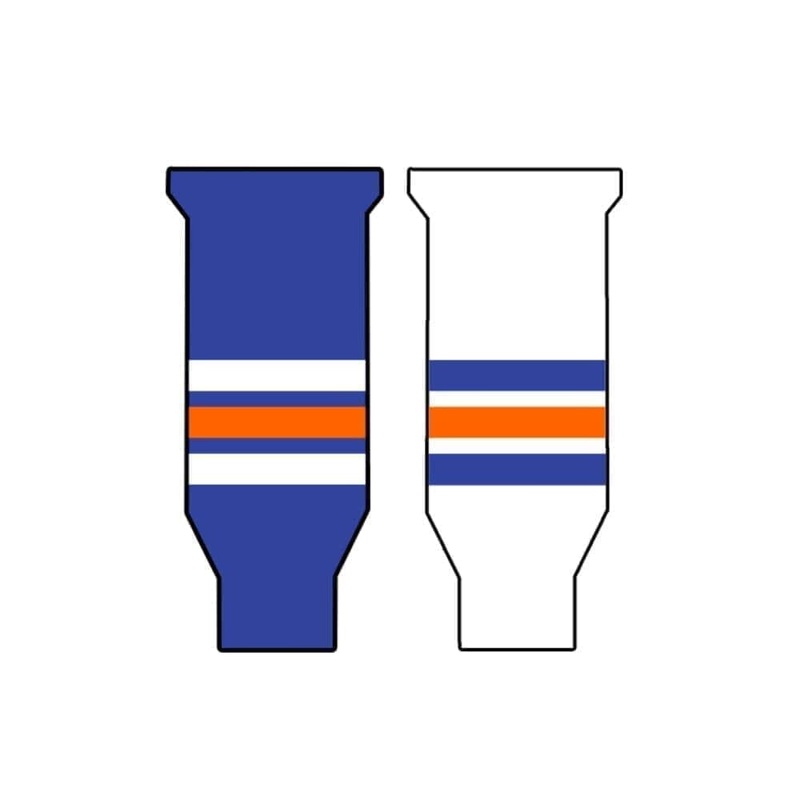 Knitted Ice Hockey Socks – Edmonton Oilers Youth Blue