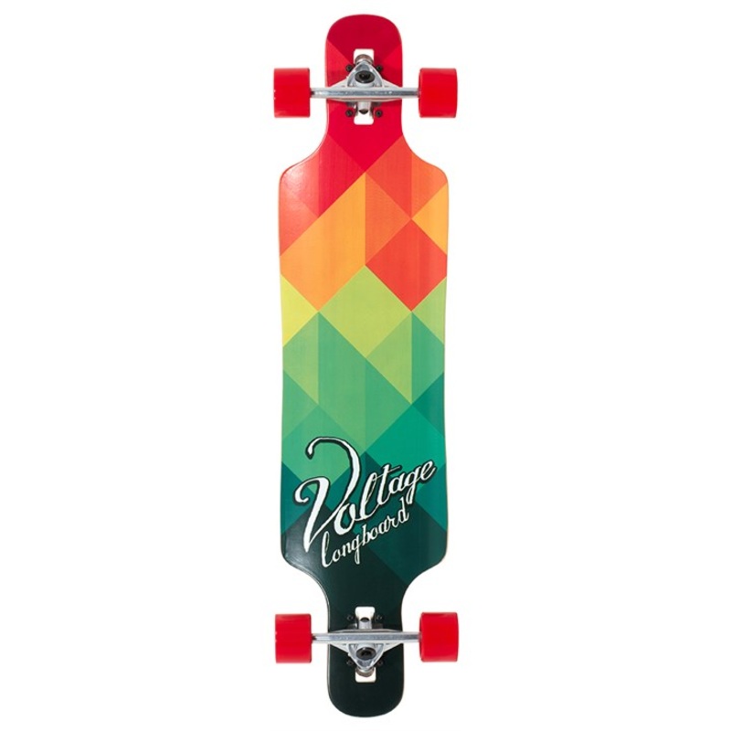 Voltage DT Red/Green Longboard – 39″