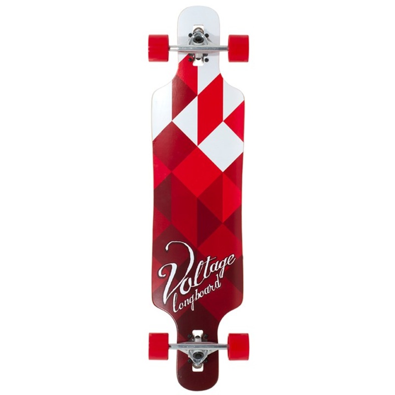 Voltage DT White/Red Longboard – 39″