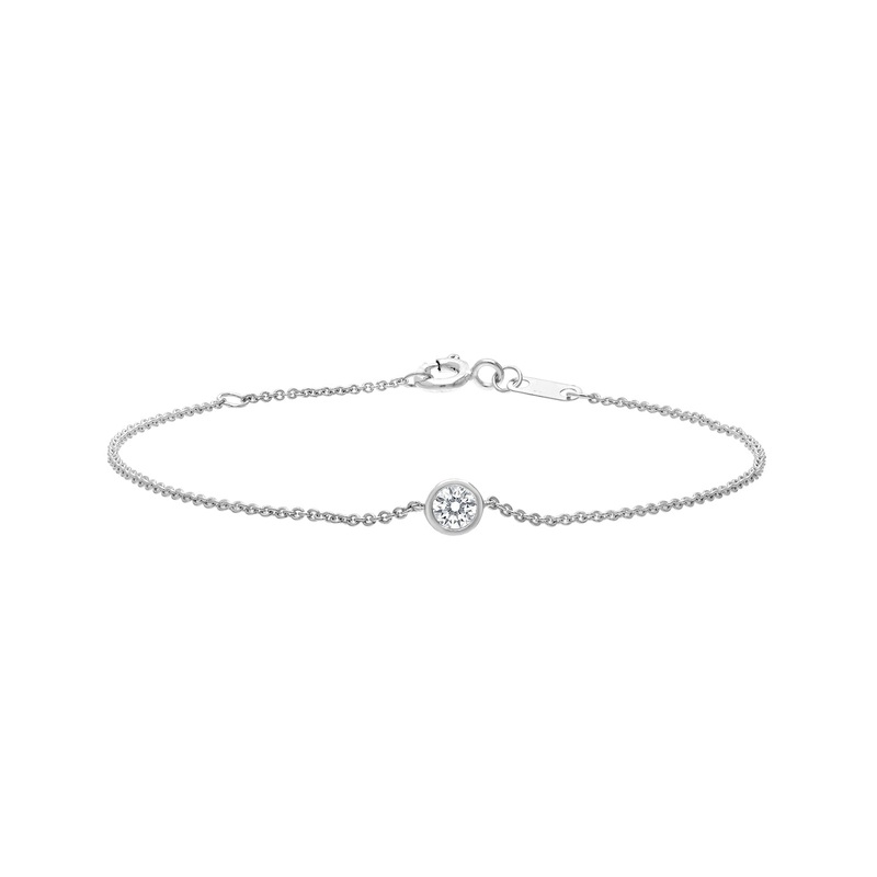 0.15ct Lab Grown Diamond 16-18cm Bracelet in 9ct White Gold