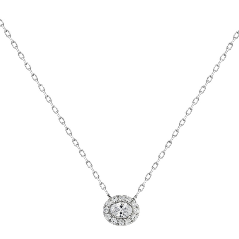0.78ct Lab Grown Diamond Necklace in 18ct White Gold