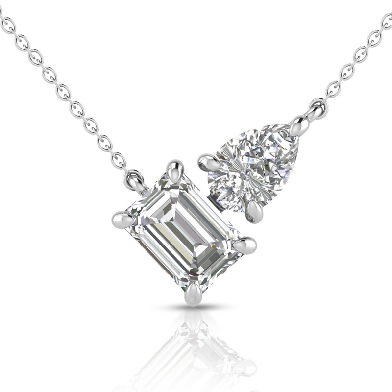 2.20ct Lab Grown Diamond Necklace in 18ct White Gold