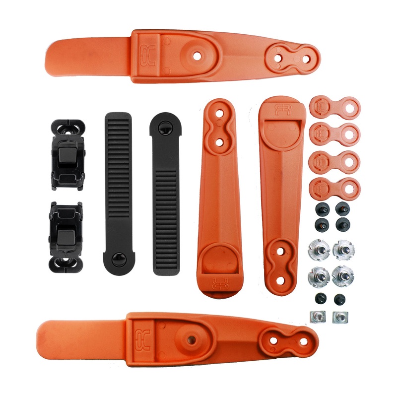 Ankle buckle SBM2 Double Strap logo set orange M