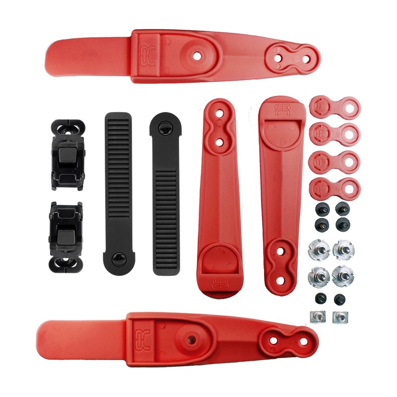 Ankle buckle SBM2 Double Strap logo set red S