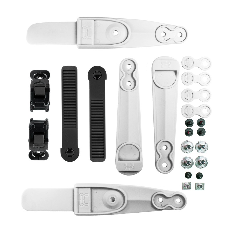 Ankle buckle SBM2 Double Strap logo set white S