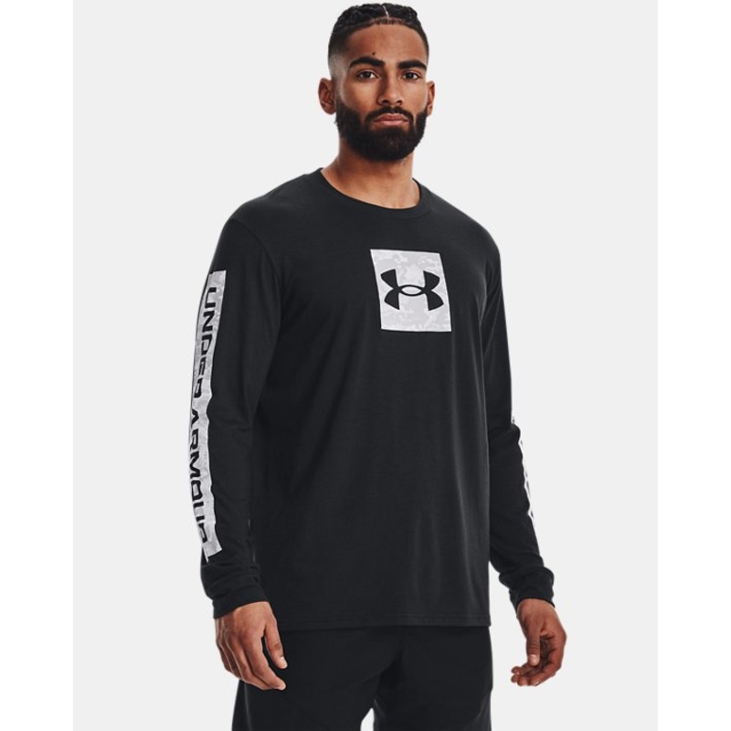 Men’s UA Camo Boxed Sportstyle Long Sleeve BLACK/WHITE S