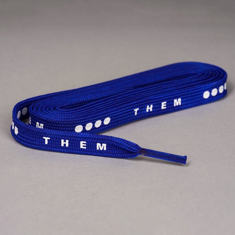 THEM X DERBY WAX LACES – BLUE 72″