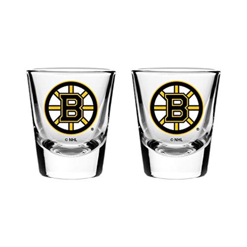 TSV Two-Pack 2oz Round Shot Glass BOSTON BRUINS