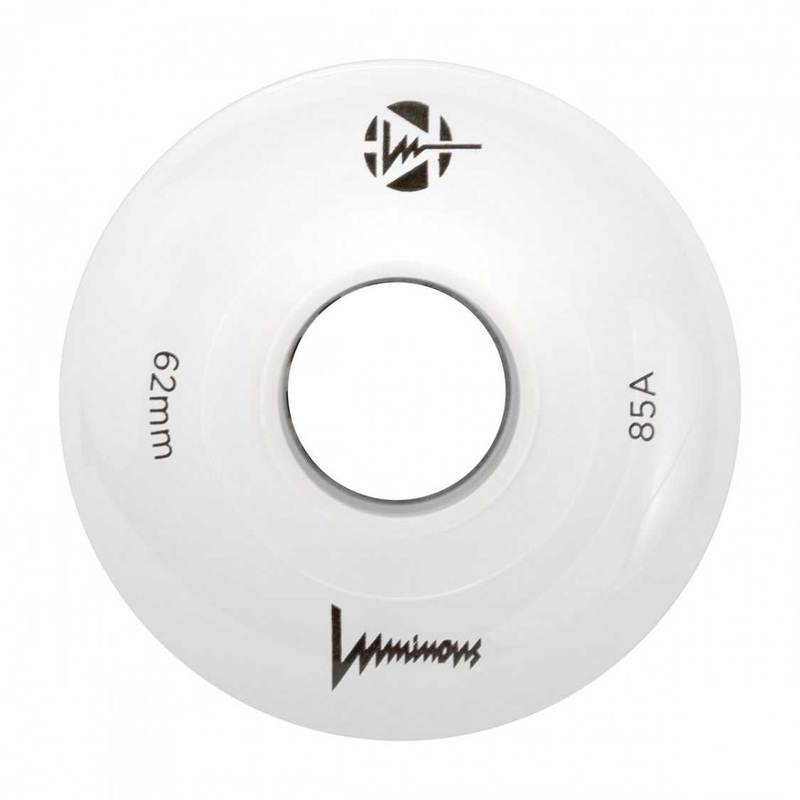 LUMINOUS – LED QUAD WHEELS – 62mm/85A – WHITE – SLIM HUB – x4