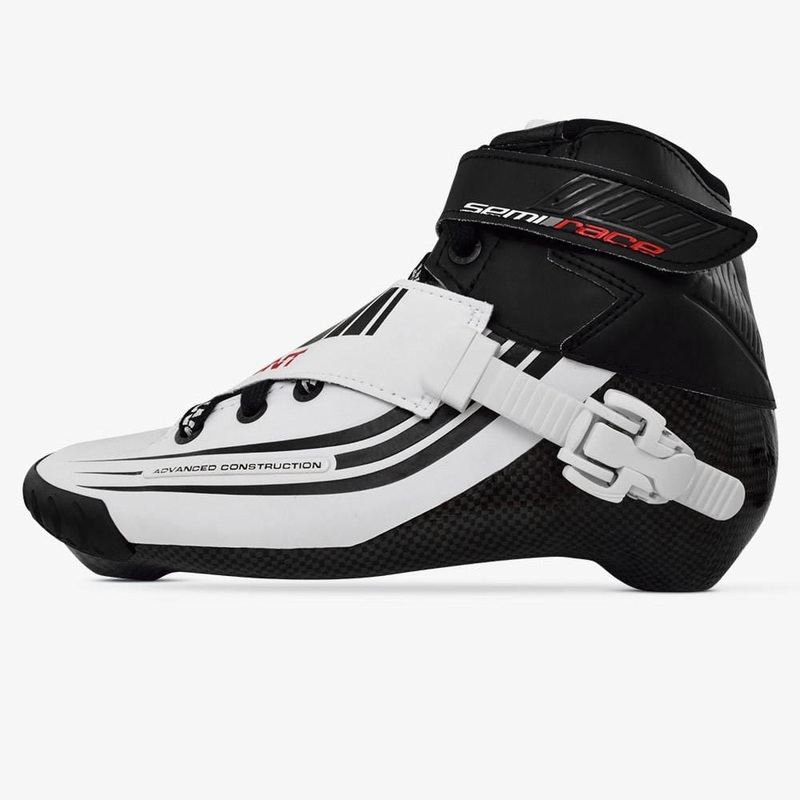Semi Race II 195mm Inline Skate Boot White/Black 3.5