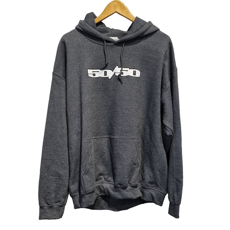 Stamp logo hoodie grey L