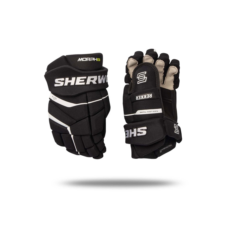 Sherwood Junior Rekker Morph 2 Hockey Gloves BLACK 11″