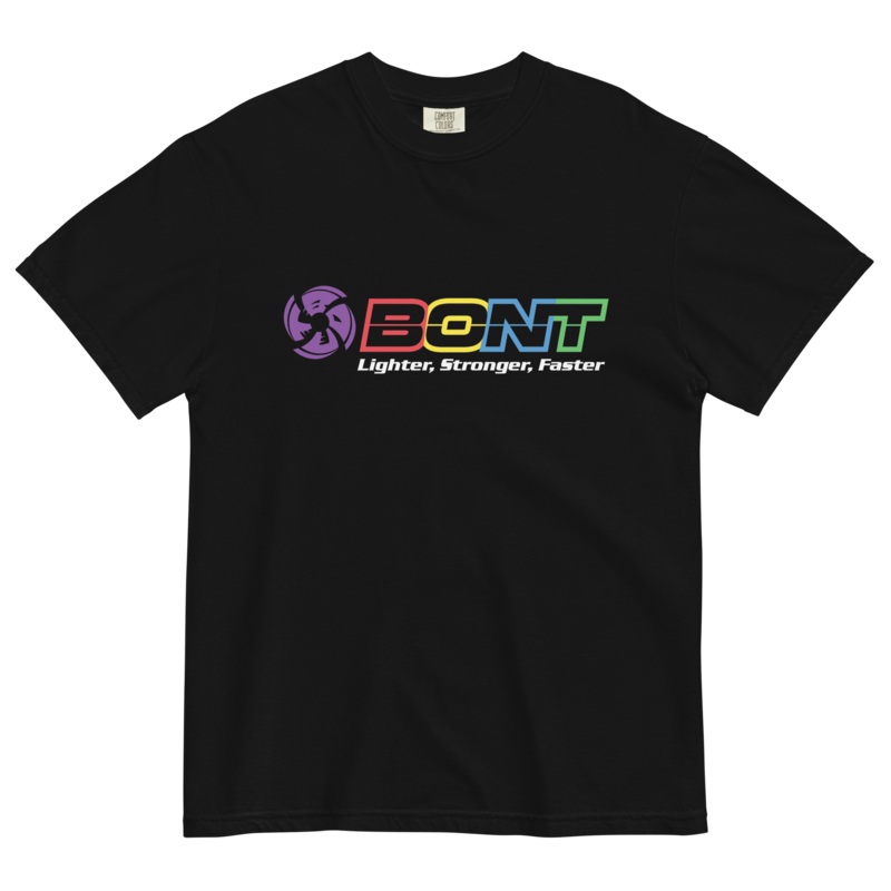 Bont unisex garment-dyed heavyweight BONT logo t-shirt Black S
